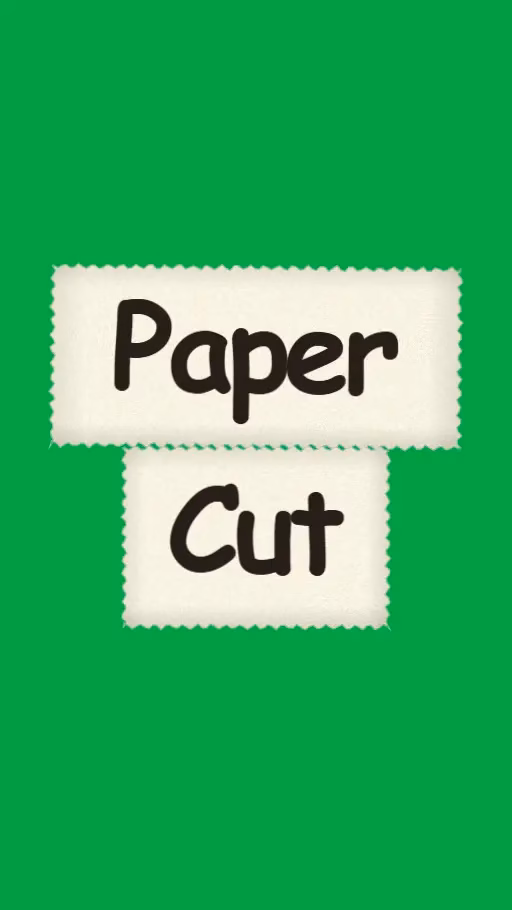 paper cut text green screen effect online