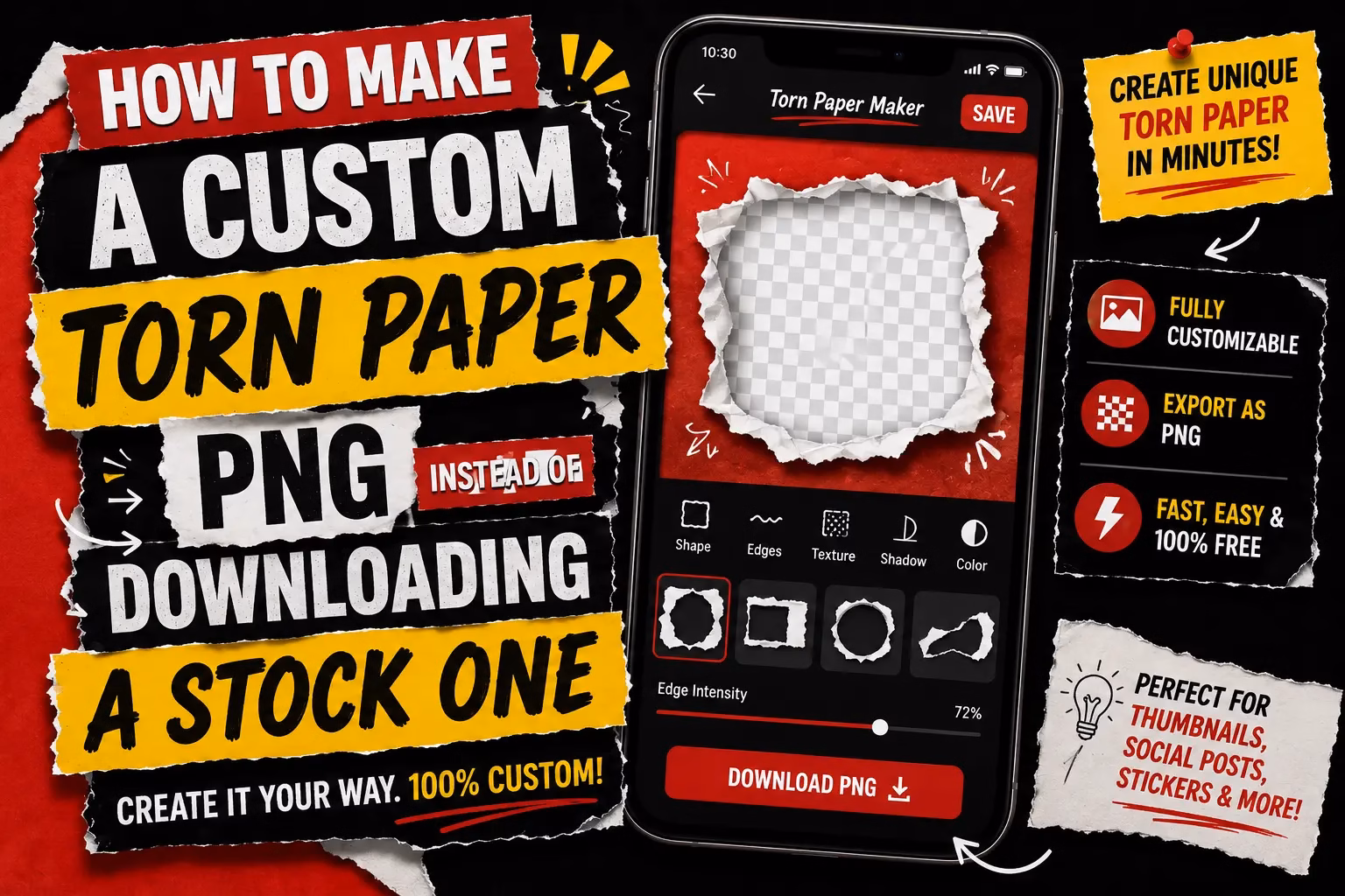 How to Make a Custom Torn Paper PNG Instead of Downloading a Stock One 1 Torn Paper PNG
